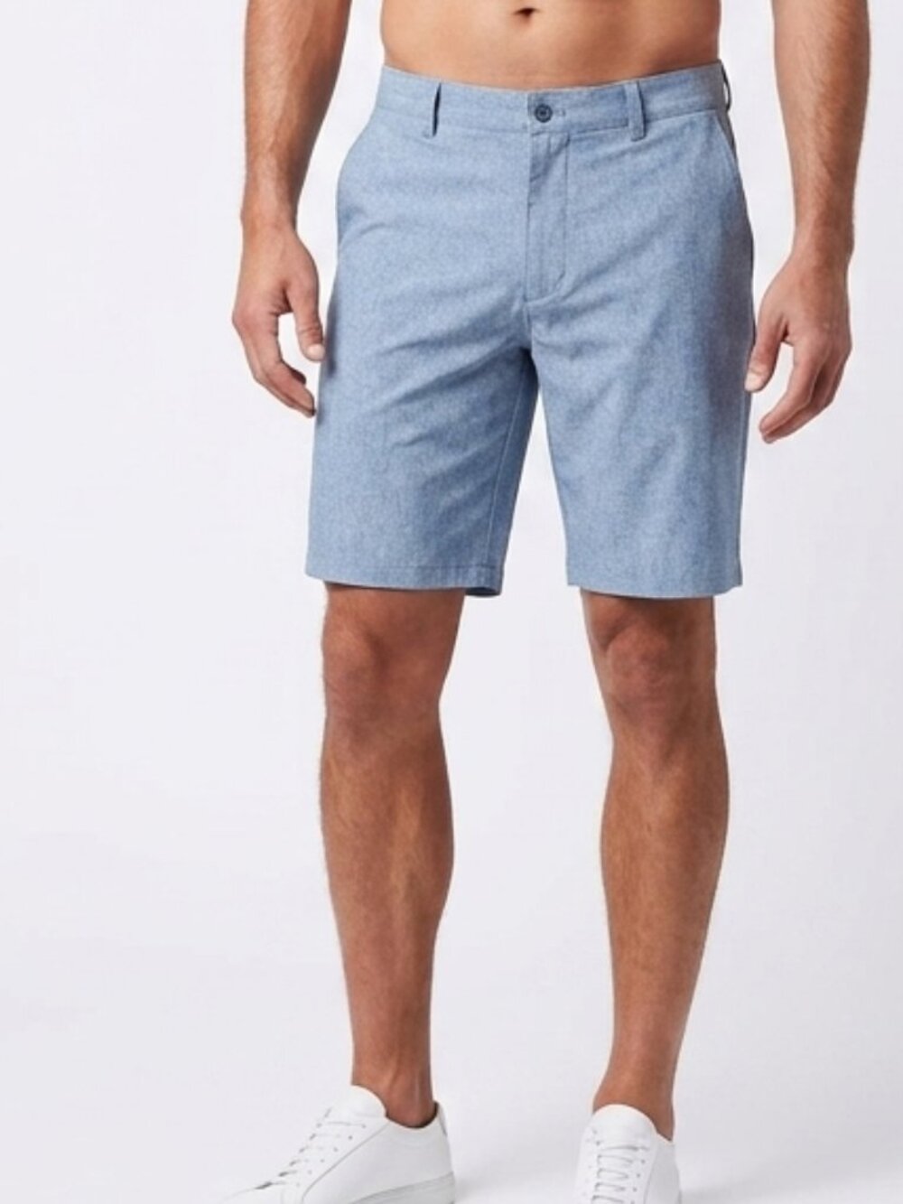 Ben Hogan Dadcore Blue Heather Flat Front Performance Golf Shorts Size 42